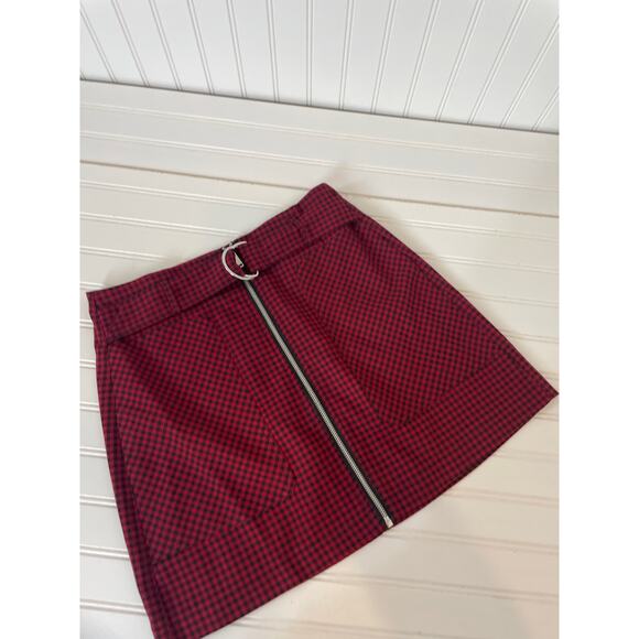 American Eagle & Stradivarius Stripe Raglan Tee & Check Skirt Bundle Size M 6 - Picture 6 of 12